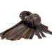 Генитальная кожаная плеть коричневая 30 см - фото 1