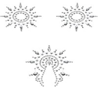 Пэстисы Breast and Pubic Jewelry белые Crystal Sticker