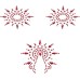 Пэстисы Breast and Pubic Jewelry красные Crystal Sticker - фото