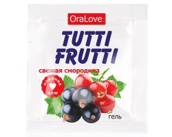 Съедобный лубрикант со вкусом свежей смородины Tutti-Frutti OraLove 4 мл, пробник