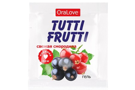 Съедобный лубрикант со вкусом свежей смородины Tutti-Frutti OraLove 4 мл, пробник
