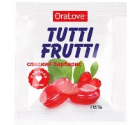 Съедобный лубрикант со вкусом барбариса Tutti-Frutti OraLove 4 мл, пробник