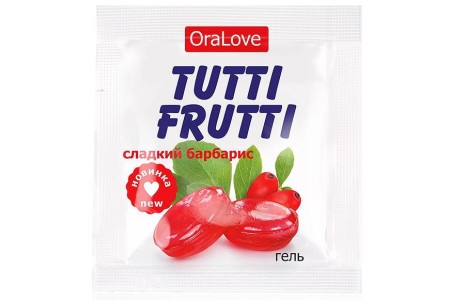 Съедобный лубрикант со вкусом барбариса Tutti-Frutti OraLove 4 мл, пробник