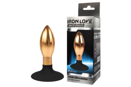 Металлическая анальная втулка Iron Love Gold