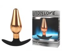 Анальная втулка Iron Gold Love металлическая