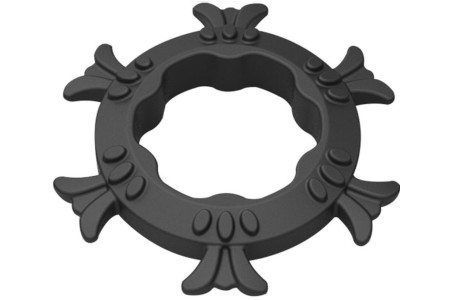 Рельефное эрекционное кольцо черное