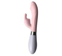 Вибратор кролик розового цвета с стимуляцией клитора