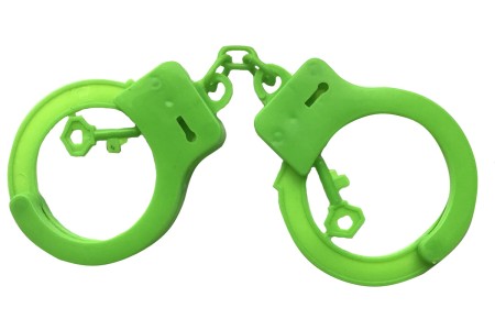 Пластмассовые зеленые наручники