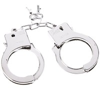 Пластмассовые серебристые наручники
