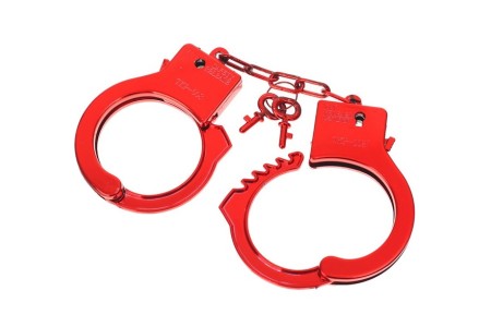 Пластмассовые красные наручники