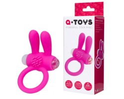 Виброкольцо кролик A.Toys розовое