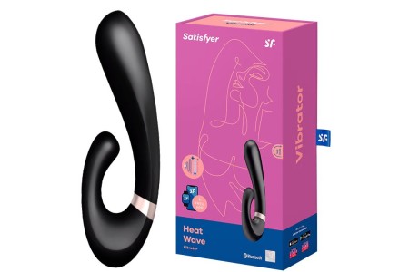 Смарт-вибратор со стимулятором клитора и функцией нагрева Satisfyer Heat Wave Black