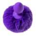 Силиконовая анальная пробка с фиолетовым хвостиком - фото 1