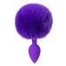 Силиконовая анальная пробка с фиолетовым хвостиком - фото 2