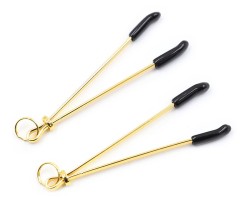 Золотистые зажимы с колечками