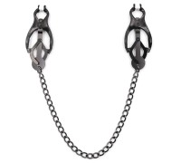 Черные клипсы на соски с черной цепочкой