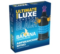 Презерватив черный Luxe Black Ultimate Африканский Круиз с ароматом банана