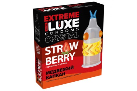 Презерватив Luxe Extreme Медвежий Капкан с ароматом клубники