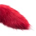 Силиконовая анальная втулка с красным хвостиком Furry Fox 46 см - фото 1