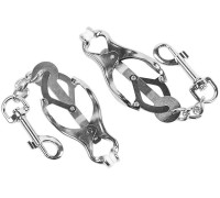 Металлические клипсы на соски с карабинами