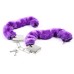 Металлические наручники с фиолетовым мехом - фото 2