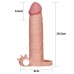 Насадка на пенис X-Tender Penis Sleeve телесная + 5 см к длине - фото 1