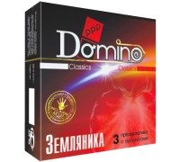 Презервативы Domino Classic с ароматом земляники 3 шт