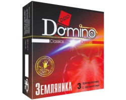 Презервативы Domino Classic с ароматом земляники 3 шт