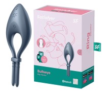 Эрекционное смарт-кольцо Satisfyer Bullseye серое