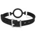 Черный силиконовый кляп-кольцо с зажимами для сосков - фото 3