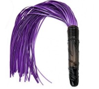 Фиолетовая БДСМ плеть с черным фаллосом 66 см