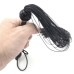 Плеть-флоггер черного цвета с резиновым хвостиком 51 см - фото 3