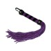 Компактная черно-фиолетовая плеть из замши 28 см - фото 1