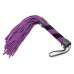 Компактная черно-фиолетовая плеть из замши 28 см - фото