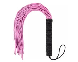 Мягкая розовая плеть с черной рукоятью 48 см