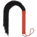 Мягкая черная плеть с красной рукоятью 48 см - фото