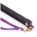 Компактная черно-фиолетовая плеть из замши 27 см - фото 3