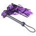 Черно-фиолетовая плеть из натуральной замши 70 см - фото 2