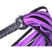 Черно-фиолетовая плеть из натуральной замши 70 см - фото 3