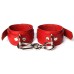 Кожаный набор ошейник с поводком и наручники красный - фото 5