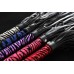 Компактная пурпурно-черная плеть с тигровым принтом на рукояти 39 см - фото 2