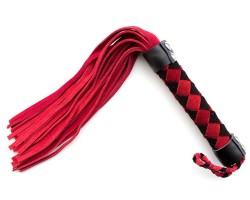 Красно-черная замшевая плеть 39 см