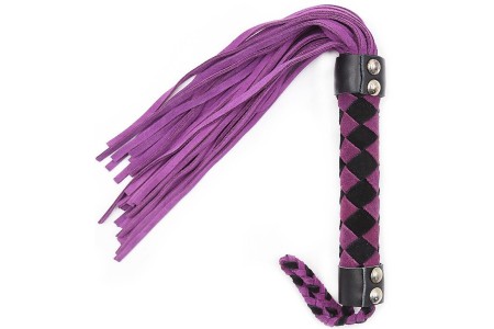 Черно-фиолетовая замшевая плеть 39 см