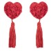 Красные пэстисы в форме сердец декорированные розочками - фото 1