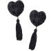 Черные пэстисы в форме сердец декорированные розочками - фото 2