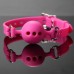 Дышащий кляп-шар из силикона Pink M - фото 7