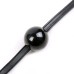 Силиконовый кляп-шар черного цвета на тонком ремешке - фото 4
