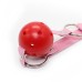 Красный кляп-шар на розовом ремешке - фото 2