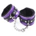 Черно-фиолетовые наручники с мехом - фото 1