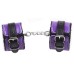 Черно-фиолетовые наручники с мехом - фото 2